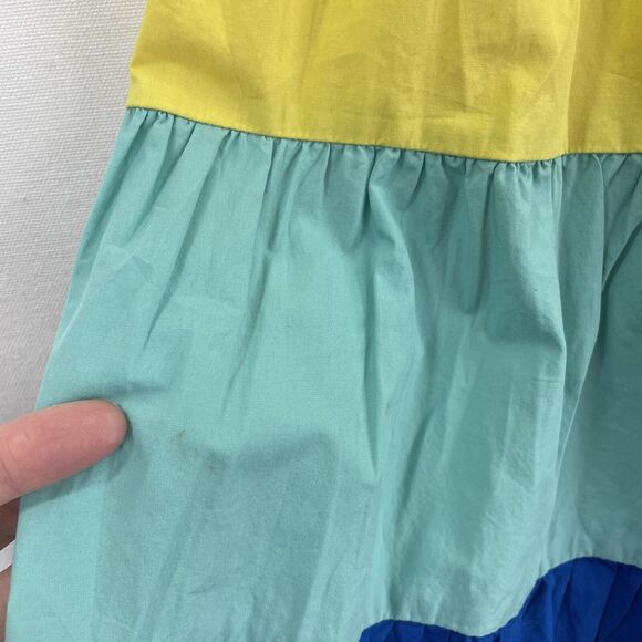 Hanna Andersson Dress Girls 5/110 cm Rainbow Stripe Sundress Tank Long Lined Bow - Picture 12 of 16